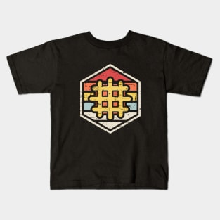 Retro Badge Waffle Kids T-Shirt